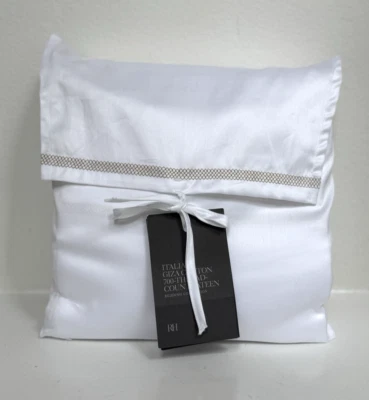 Juego de sábanas de satén italiano Giza 700 HERRAJES DE RESTAURACIÓN Queen White Foto 1 de 4