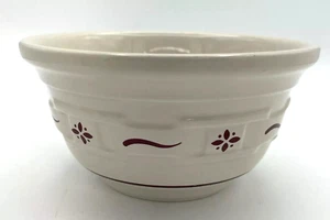 Vintage Longaberger Keramik USA gewebt Traditionen rot klein 6,5" Rührschüssel - Bild 1 von 7