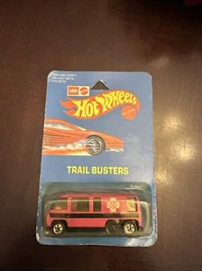 HTF Hot Wheels Leo India Trail Busters GMC Motorhome #9645 Pink Error Card Rough - Picture 1 of 7