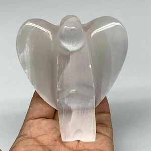 293.4g, 3.9"x3.2"x1.6"Natural Selenite (Satin Spar) Angel Crystal @Morocco,B8983 - Picture 1 of 11