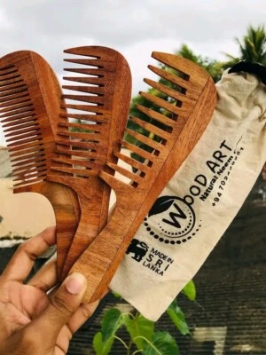 Sri lanka Natural Cohoba Wood Comb, Anti-lice Massage Anti-static Comba , Hair C - Image 1 of 4