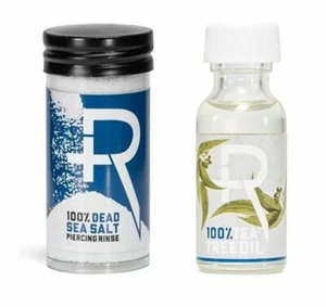 Recovery Aftercare Sea Salt and Tea Tree Oil Combo — Piercing Aftercare System - Picture 1 of 4