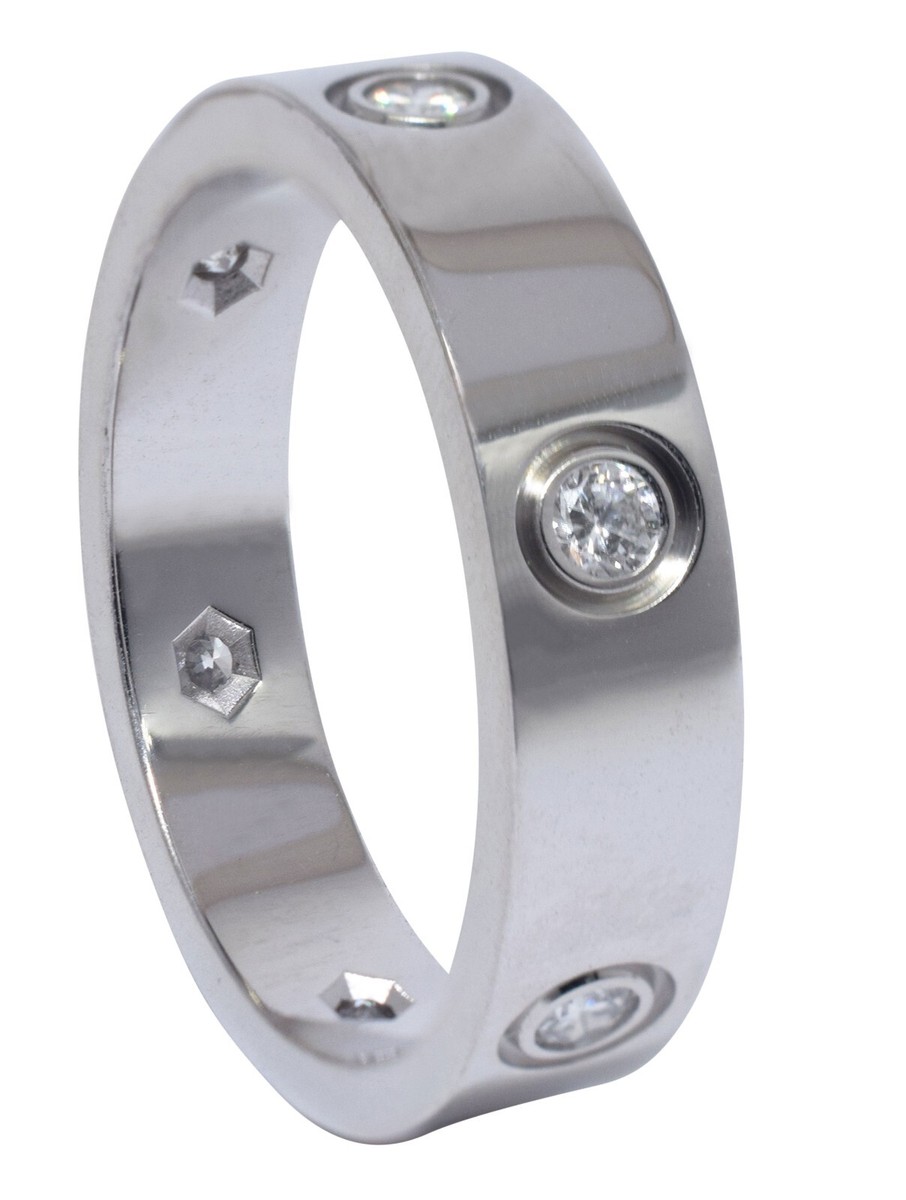 Cartier Love Ring White Gold Diamonds for sale | eBay
