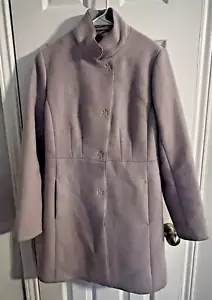 Banana Republic Wool Trench Coat Light Purple Classic Women's Long Coat Small - Picture 1 of 5