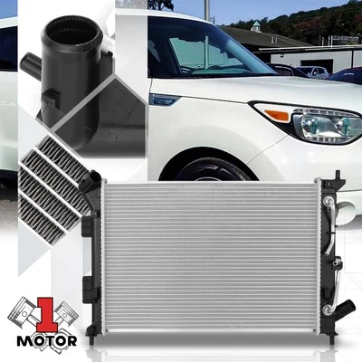Aluminum Core Engine Cooling Radiator OE Style for 14-19 Kia Soul 1.6L MT 13413 - Image 1 of 4