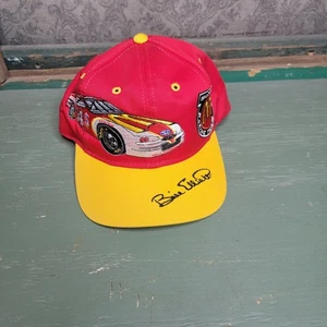 Vintage 90s NASCAR Bill Elliott McDonald's Racing Car Twill Snapback Hat Cap Red - Picture 1 of 8