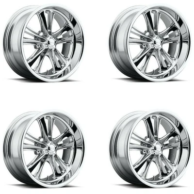 Комплект из 4 хромированных колесных дисков 17 дюймов Foose F097 с костяшками 17x8 5x4,75 ободы 1 мм - Изображение 1 из 4