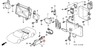 Clip conector NSX HONDA ACURA GENUINO OEM (Natural) ☆ 91565-SD5-003 ☆ - Imagen 1 de 2