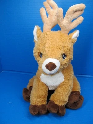 Vintage The Bear Factory Plush Reindeer Deer toy Sitting  2001  Stuffed Animal - Image 1 of 4