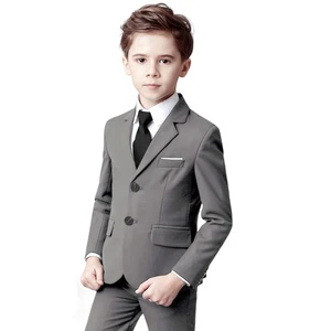 Tuta slim fit ragazzo, set completo smoking formale per ragazzo adolescente 5 pezzi bambino... - Foto 1 di 7