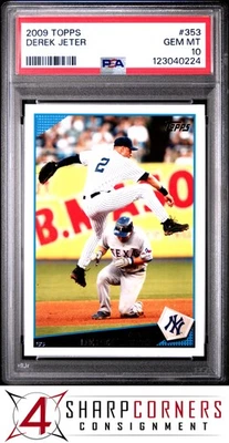 Topps #353 Derek Jeter Yankees Hof 2009 PSA 10 Foto 1 de 2