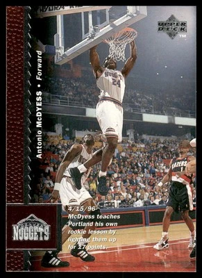 1996-97 Upper Deck #32 Antonio McDyess Denver Nuggets Basketball Card - Image 1 of 2