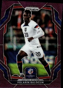 2024 Panini Prizm CONMEBOL Copa America #154 Folarin Balogun Purple Pulsar #/49 - Picture 1 of 2