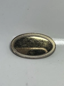 Pin ovalado vintage LAMODE Karatclad grabable en blanco - Imagen 1 de 7