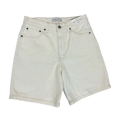 NUEVO ABERCROMBIE FITCH The 7" Dad Shorts 27 4 High Rise Denim NUEVO CON ETIQUETAS $70 Foto 1 de 4