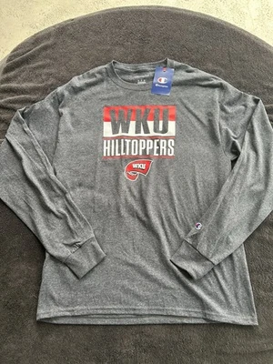 WKU Hilltoppers Camiseta Manga Larga Western KY Champion Marca Camisa Nueva con Etiquetas Foto 1 de 4