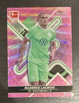 Maxence Lacroix 2021- 22 Topps Finest Bundesliga Pink Wave Refractor /300 #148 - Image 1 of 2
