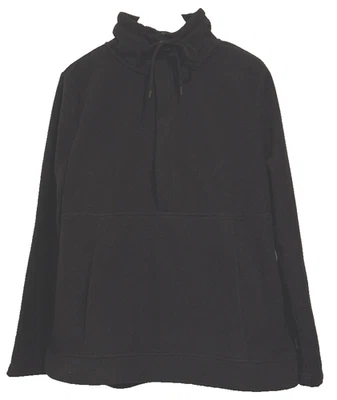 Chaqueta polar Avalanche para mujer negra con cremallera en cuarto suéter calentador de cuello talla L Foto 1 de 4