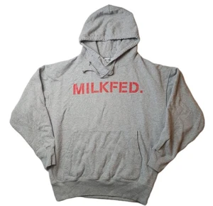 MILK FED Unisex Sweatshirt Hoodie Gray Long Sleeve One Size  - Picture 1 of 6