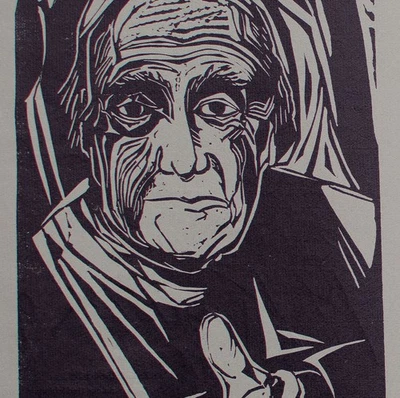 Margarete Kubicka Porträt Abstrakte Komposition Holzschnitte Mappe unsign. 1963 - Bild 1 von 4