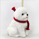 Bichon Frise Christmas Scarf Ornament