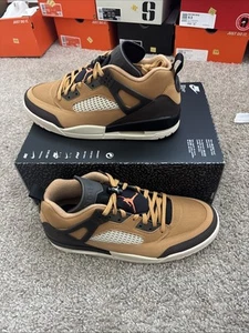Men's Nike Jordan Spizike Low "Flax" Brown Black | size 11.5 FQ1759 202 No Lid - Picture 1 of 10