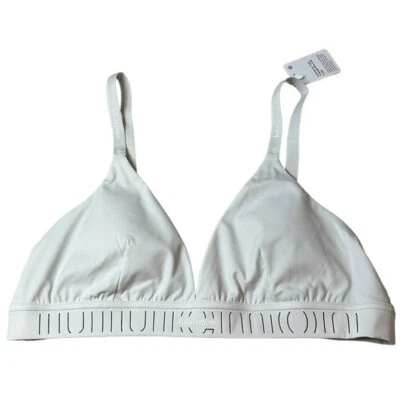 Sujetador deportivo Lululemon Licencia para entrenar Triángulo Talla 12 Nuevo con etiquetas Logo Blanco Raro Foto 1 de 4
