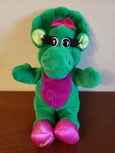 Barney and Friends 1992 marioneta de mano bebé pop de 17" de peluche animal de peluche vintage - Imagen 1 de 5