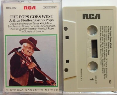Arthur Fiedler, Boston Pops : The Pops Goes West (Cassette Tape Victrola) *VG* - Image 1 of 2