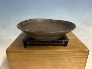 Nanban Style Glazed Shohin Size Tokoname Bonsai Tree Pot Koyo 7 7/8 By 1 3/4” - Picture 1 of 17