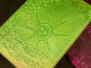 A5 Handmade Refillable Leather Journal, Star Pilgrim, Pagan Wicca Book of Shadow - Picture 1 of 10