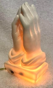 Vintage Porcelain Bisque Praying Hands Night Light  TB-82 - Picture 1 of 3