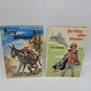 Lot 2 German Vintage Childrens books Burros Geheimnis Der Prinz ohne Schatten - Imagen 1 de 10