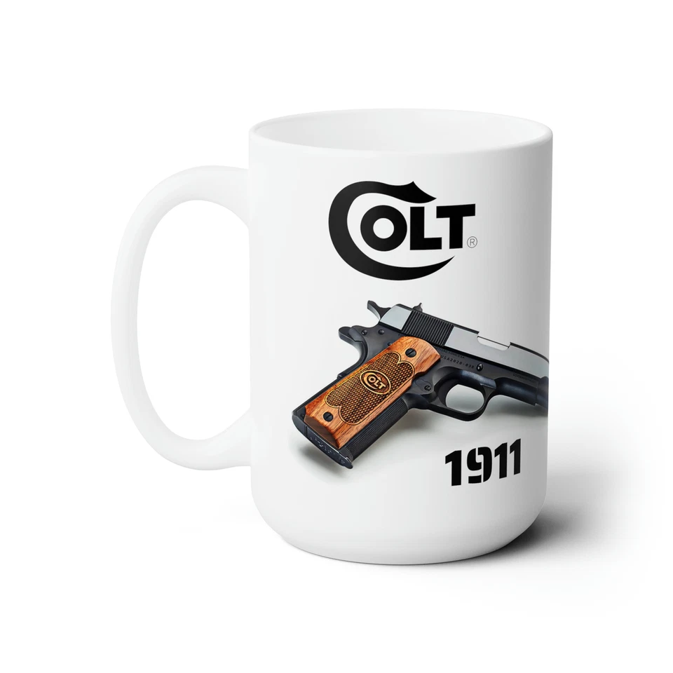 Colt Model 1911 - Example of this Legendary Firearm - Ceramic Coffee Mug 15oz