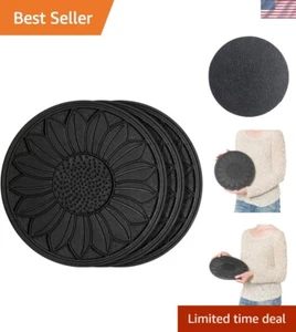 All- Outdoor Sunflower Stepping Stones, Set of 3 - Easy Clean & Lightweight - Picture 1 of 6