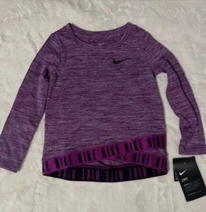 Camiseta Nike Dri-Fit NUEVA CON ETIQUETAS Púrpura Brezo Rendimiento Top Niña Pequeña 2T - Imagen 1 de 6