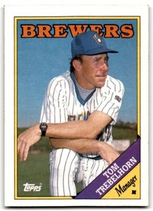 1988 Topps Baseball Card Tom Trebelhorn Milwaukee Brewers #224