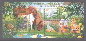 Australia 1996 PETS MUH sheet ovpt St Peters Stamp & Coin fair 1996 - Imagen 1 de 1