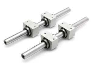 SET 4x Lager SCE20SUU 2x Präzisionswellen 20mm h6 200mm mit Gewindebohrungen M10 - Bild 1 von 1