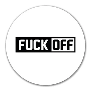 Aufkleber Fuck Off Schriftzug Sticker 10cm Geschenkidee Souvenir Präsent Wichtel - Bild 1 von 7