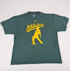 Oakland Athletics T-Shirt Size XL Green Majestic MLB Baseball Shirt - Picture 1 of 10