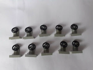 Lego 10x Light Grey 3829c01 Steering Stand 1x2 with Black Steering Wheel Lenkrad - Bild 1 von 2