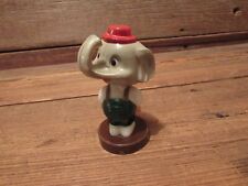 Vintage Plastic Bobble Head Nodder Elephant in Overalls - Political