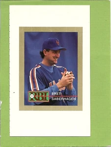 1992 RBI  RARE BRETT SABERHAGEN  "RARE UNCUT" BASEBALL CARD # 43 - Picture 1 of 2