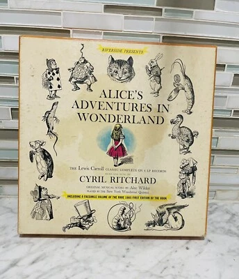 ALICE'S ADVENTURES IN WONDERLAND 957 RIVERSIDE 4XLP BOXED SET SDP 22 With Book - Image 1 of 4