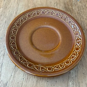Vintage Retro 70s Brown Spare Saucer 14.3 cm. Beswick ZORBA. Autumnal. Geometric - Picture 1 of 2