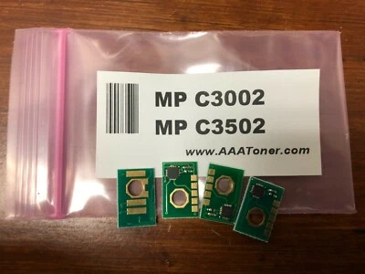 4 x Toner Chip for Ricoh Aficio MP C3002, MP C3502 (841647 ~ 841648) Refill - Image 1 of 2