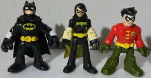 Lot of 3 FIsher Price Imaginext DC Comics Batman Batwoman & Robin Action Figures - Picture 1 of 9