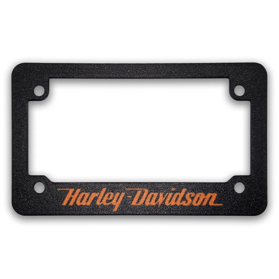 For Harley Davidson Motorcycle Script Textured License Plate Frame (ALL MODELS) - Image 1 of 2