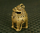 Chinese Bronze Kirin Figure Statue Tea Pet Incense Burner Buddha Good Stand